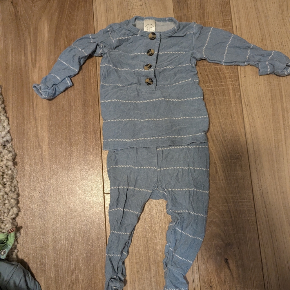 Lou Lou & Company Blue Striped Kids Matching Set